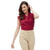 Maroon Cowl Neck Top (LVT1168-A)