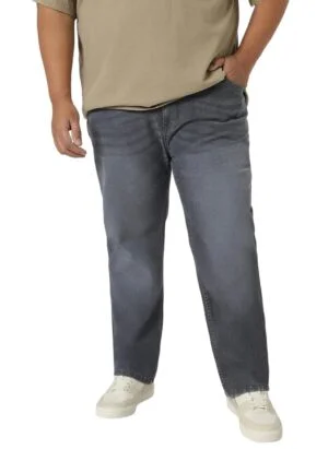 Men's Regular Fit Washed Jeans Stretchable