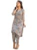 Women's Rayon Blend Straight Printed Kurta with Pant