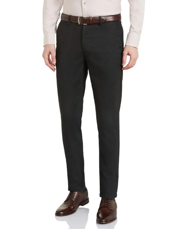 Standard Generic Symbol Premium Men's Slim Fit Stretch Trousers (Business Casual | Cotton Blend | Flexi Waist)