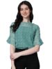 Standard Generic Sheetal Associates Women Casual Ruffled Sleeves Self Design Top