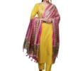 Amayra Women's Embroidered Cotton Straight Kurta with Pant and Dupatta Set
