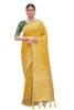 Standard Generic Monjolika Fashion Women's Banarasi Silk Blend Woven Zari With Tussles Saree and Jacquard Woven Blouse Piece (37765 color)