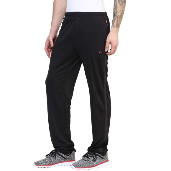 Instadry Slimfit Track Pant with Secure Zipper Side Pockets for Sports Exercise Gym Running Work from Home Comfort