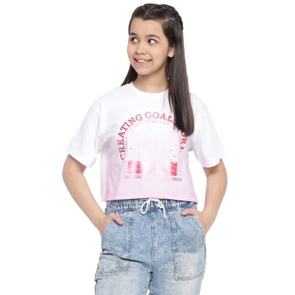 Lil Tomatoes Girls Cotton Top, Green