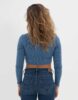PDKFASHIONS Casual wear Full Sleeves Solid Crop Button top for Women Regular wear self Design Top