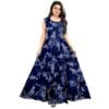 Long Rayon Maxi Gown for Women Girls Women Rayon Fit and FlareTrendy TRENDY FABric Printed A-Line Maxi Midi Long Gown Dress (Multicolour, Free Size) Red