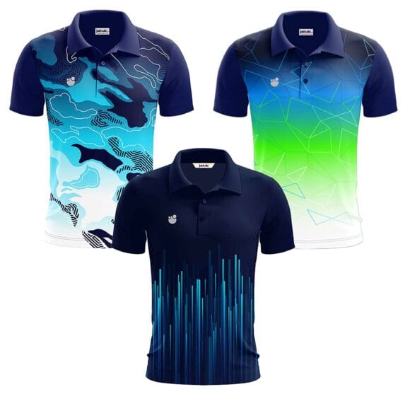 Inkholic Men's Regular Fit Collar Sports Jersey Combo Pack of 3