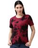 Standard Generic JUNEBERRY Cotton Blend Regular Fit Half Sleeves Round Neck Tie & Dye T-Shirt for Women