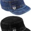 Giffemans Men's Denim Cap Pack of 2 Black & Blue