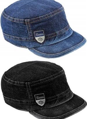 Giffemans Men's Denim Cap Pack of 2 Black & Blue