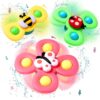 Spinner Toy for Baby Bath Toys Water Toys for Kids Fidget Spinner Spinning Sensory Toddler Infant Flight Travel Toy Stick to Car Window Table Chair