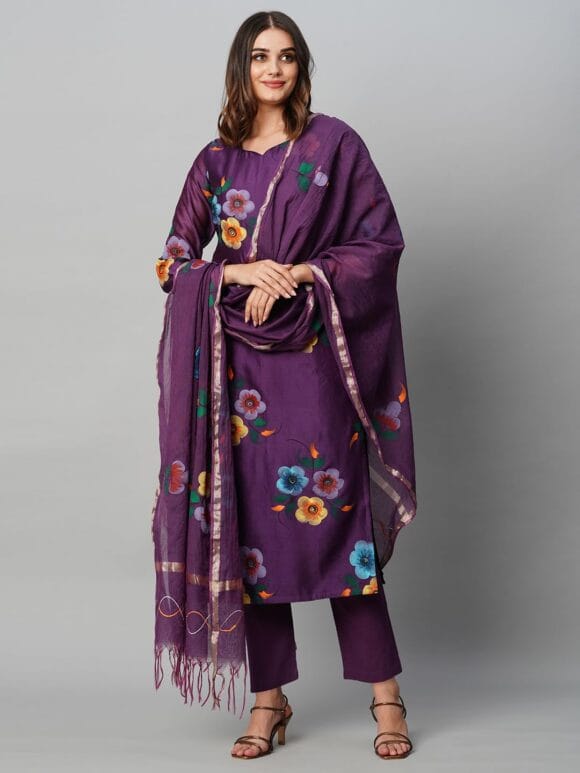 Womens Kurta with Pant & Dupatta - Image 6