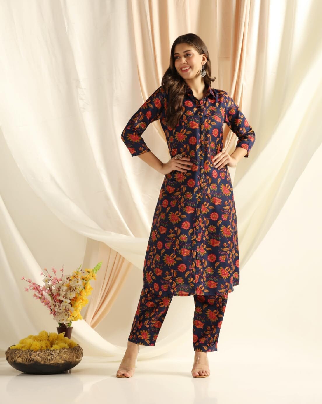 Leriya Fashion Ethnic Co Ord Set for Women || Rayon Kurta Pant Set || Office Wear Kurta Set for Women || Casual Kurti Set || Simple Kurta Set for Women || Co Ord Kurta Set for Women - Image 4