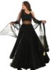 Women's Sequins Thread Embroidered Georgette Semi Stitched Lehenga Choli With Dupatta (5124-Women-Lehenga-Choli-Latest)