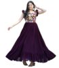 Standard Generic LAZZLY Womens Faux Georgette Sequence Embroidered Ankle Length Anarkali Gown