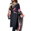 Mama creations Women's Embroidery Rayon Slub Regular Fit 3/4 Sleeve Lightweight Elegant Ethnic Wear Kurti Pant Dupatta(M_K_258113)