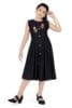Girl’s Knee Length Embroidered Dress