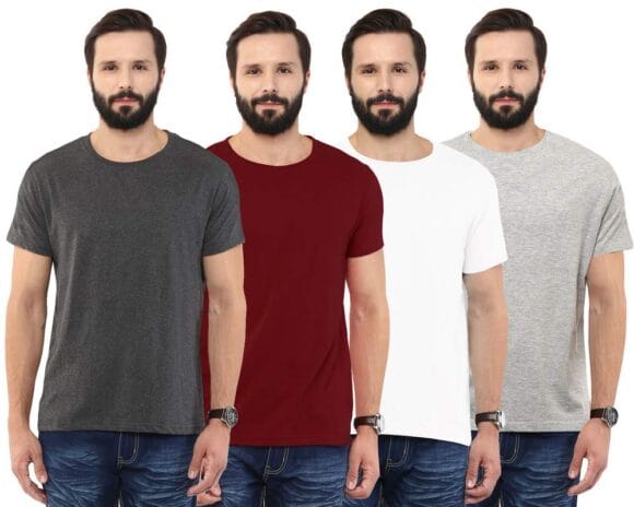 Aventura Outfitters Men's Regular Fit T-Shirt(Pack of 4)