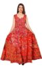 Women's Cotton Dress Jaipuri Sanganeri Print Midi Long Dress Cotton Printed Flare Maxi Dress A-Line Cotton Gown Dress Maxi Skirt, Mandala Rajasthani Hand Block