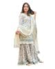 Women's Rayon Printed Short Kurti Sharara with Dupatta Set