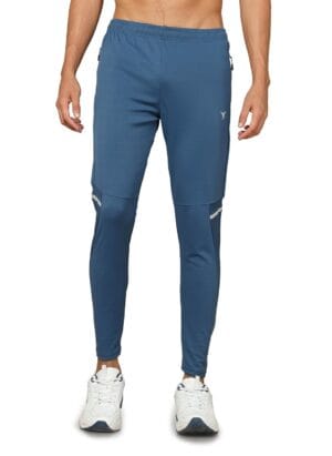 TECHNOSPORT Mens Polyester Slim Fit Running Track Pant, Quick Dry and Anti Microbial