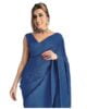 Standard Generic Sidhidata Women's Full Crushed/Pleated Satin Saree With Unstitched Blouse Piece