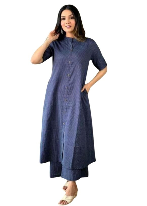 Coft Cottan Lining Design Straight Kurta with Pant | Casual Wear Pant Top Set | Women Kurtis | Women Kurta Pant Set