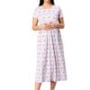 True Shape Zipless Maternity Dress for Women | Knitted Cotton Hosiery Feeding Gown with Easy Discreet Nursing for Pre & Post Partum