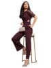 Women's Half Sleeve Solid Waist Cut-Out Regular Length Pocketed Jumpsuit