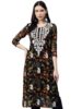 Women's Printed Georgette Chikankari Embroidered Regular Kurti