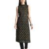 feranoid Unique Printed Choker Sleeveless Long Straigh Kurti