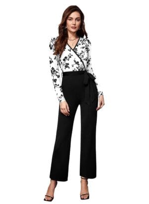 LONDON BELLY Women's Floral Print Maxi Jumpsuit