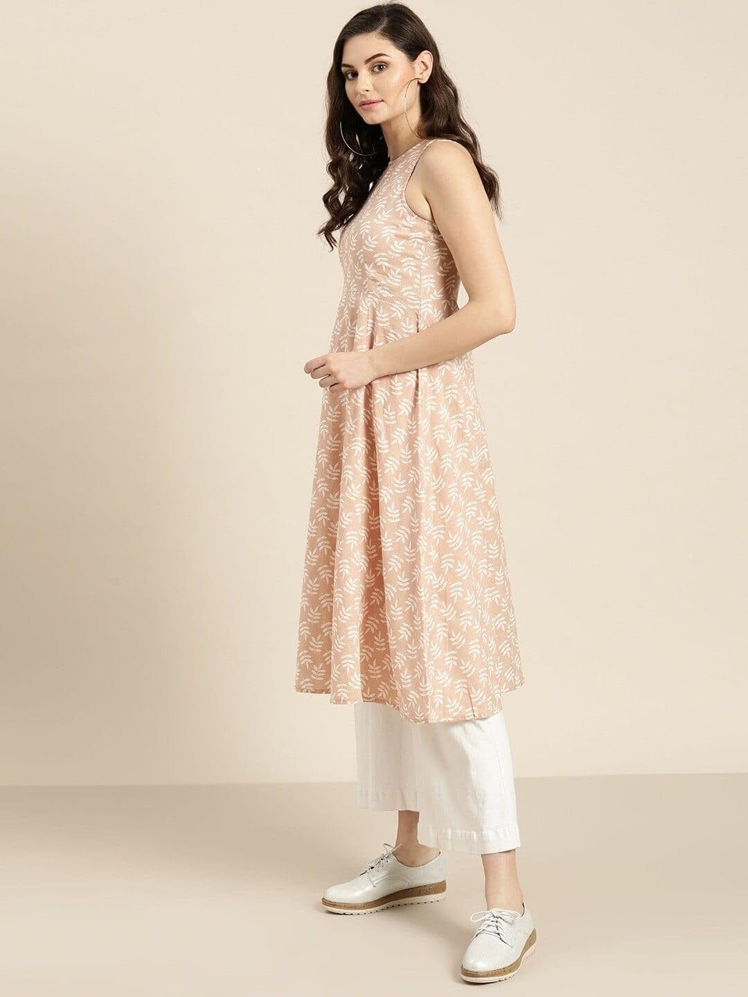 Women's Printed A-Line A-Line Flared Kurta - Image 3