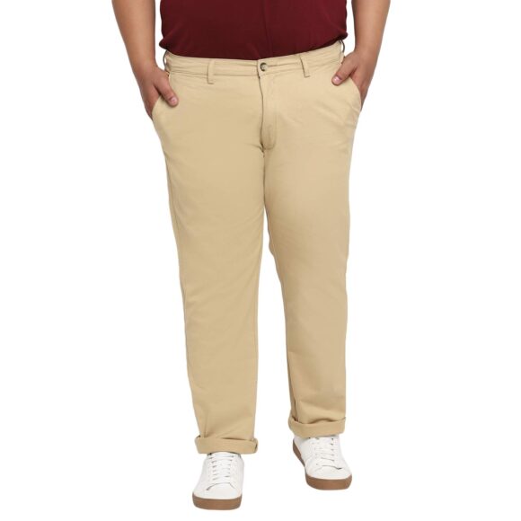 Urbano Plus Men's Cotton Regular Fit Casual Chino Pants Stretch