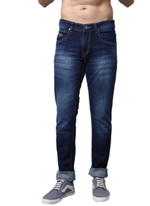 Cantabil Men Blue Cotton Regular Fit Casual Jeans (P_MDNM00247_DARKMERCERISED)