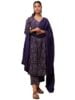 Women's Cotton Blend Anarkali Printed Kurta with Pant & Dupatta