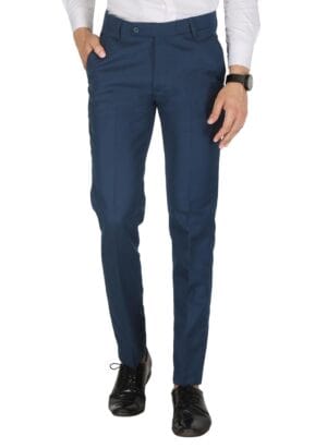 JAYCAP Men's Formal Pants - Classic and Stylish Trousers for Every Occasion | Peacock Blue