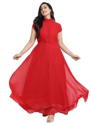 Femvy Designer Georgette Gown for Women