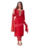 SIRIL Women's Cotton Blend Embroidery Kurta Pant with Dupatta Set