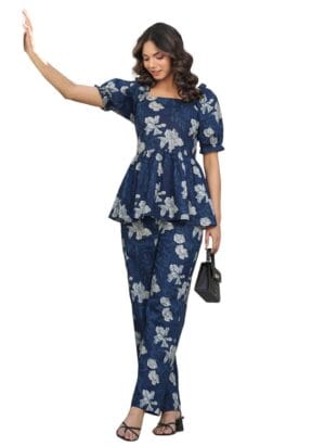 SIRIL Women's Co-ord Set Poly Rayon Top and Pant Set | Ethnic Co Ord Set | Printed Co-Ord Set for Women