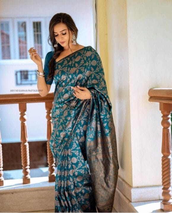 Avantika Fashion Women's Kanjivaram Soft Semi Silk Banarasi Sarees With Blouse Piece.