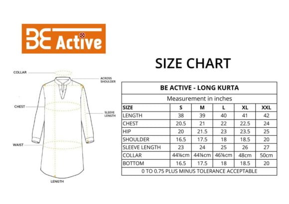 Standard Generic BE ACTIVE Kurta for Men|| Mens Kurta|| Cotton Kurta|| Solid Premium Kurta for Men|| Full Sleeve