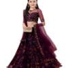 Femisha Creation Girl's Lehenga Choli Ethnic Wear Printed Semi-Stitch Net Lehenga Choli