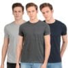Scott International Men's Regular Fit Basic Cotton Round Neck T-Shirts Pack of 3