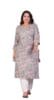 Jaipuri Women Embroidered Viscose Rayon Straight Plus Size Kurta (Grey)