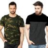 LEOTUDE Regular Fit Cottonblend Men's T-Shirt Combo (Pack of 2)