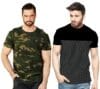 LEOTUDE Regular Fit Cottonblend Men's T-Shirt Combo (Pack of 2)