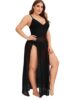 Standard Generic WOYAK Plus Size Split Long Mesh Lingerie Dress Babydoll Maxi Dress Sleepwear Chemise Sleepwear Side Slits