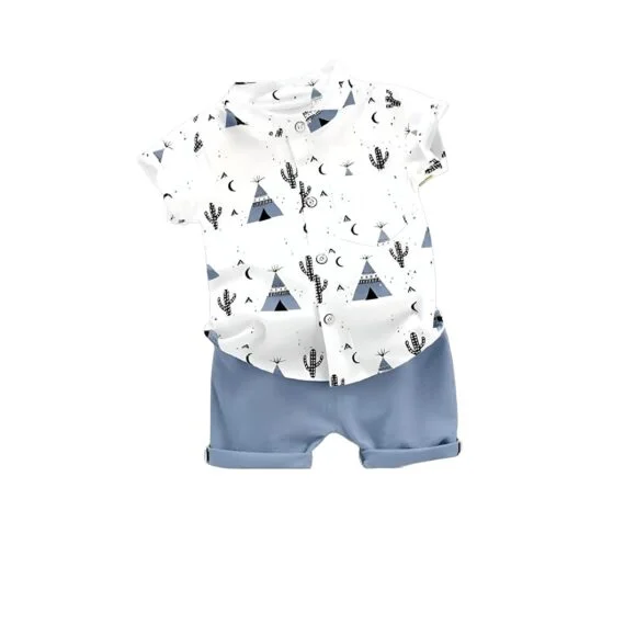 kids clothes dimension By Vikita Enterprise Kids Boy's Printed Cotton Blend,Hosiery Short Sleeve Regular Wear Shirt & Shorts Set (V_E_1019)